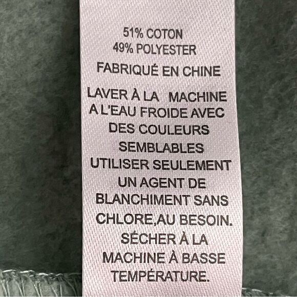 𝅺CALI BE Light Green Cropped Cinch Long Sleeve Sweatshirt Crewneck Size M - Picture 8 of 11